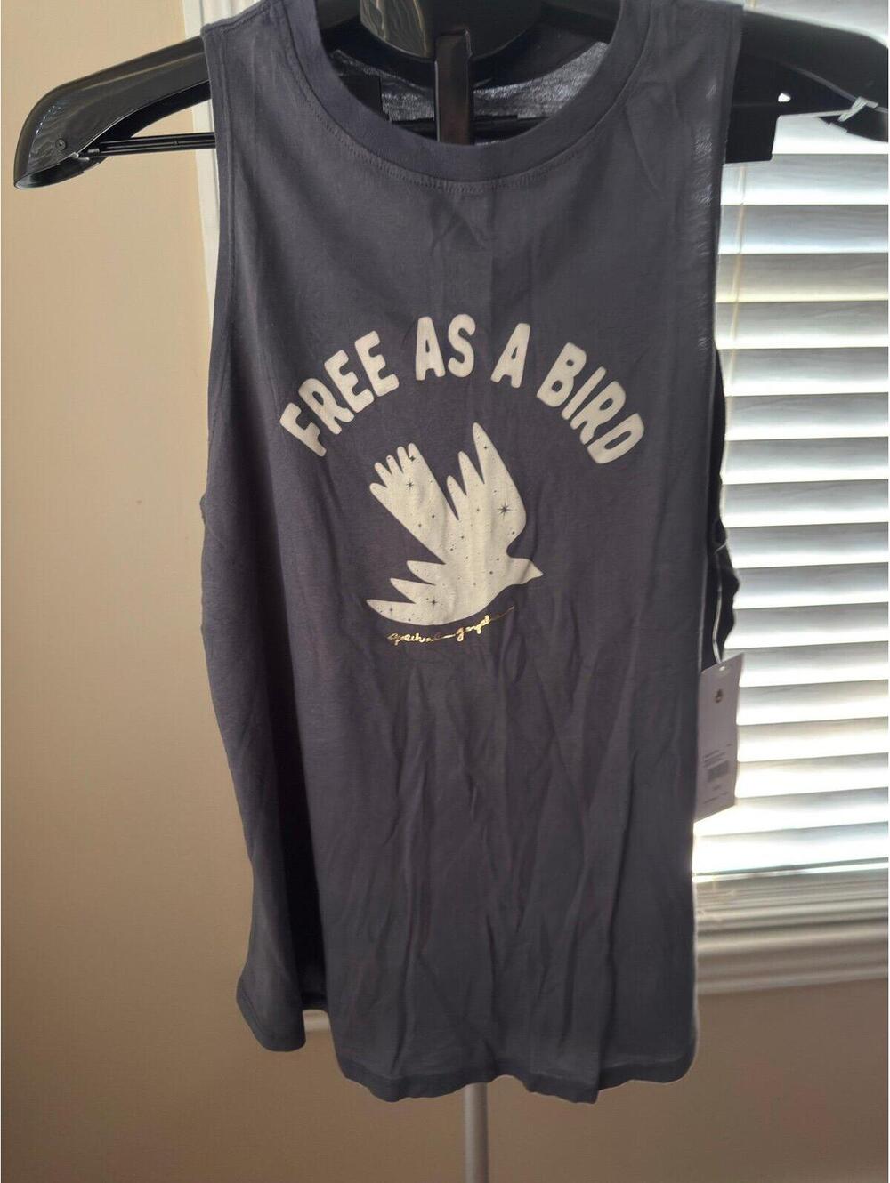 Spiritual Gangster Free As A Bird Muscle Tank XS Black Graphic Sleeveless NWT